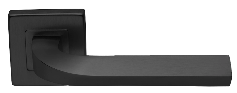 Ручка дверная TENDER S3 NERO раздельная на квадратной розетке, цвет - черный фото купить Улан-Удэ