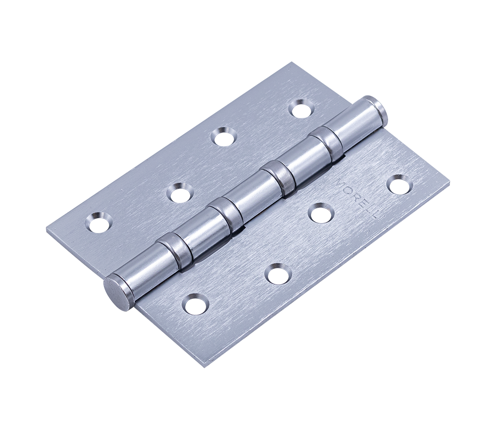 Петля карточная стальная MSN 100X70X2.5-4BB SSC универсальная с подшипником, врезная на круглой оси, цвет суперматовый хром фото купить в Улан-Удэ