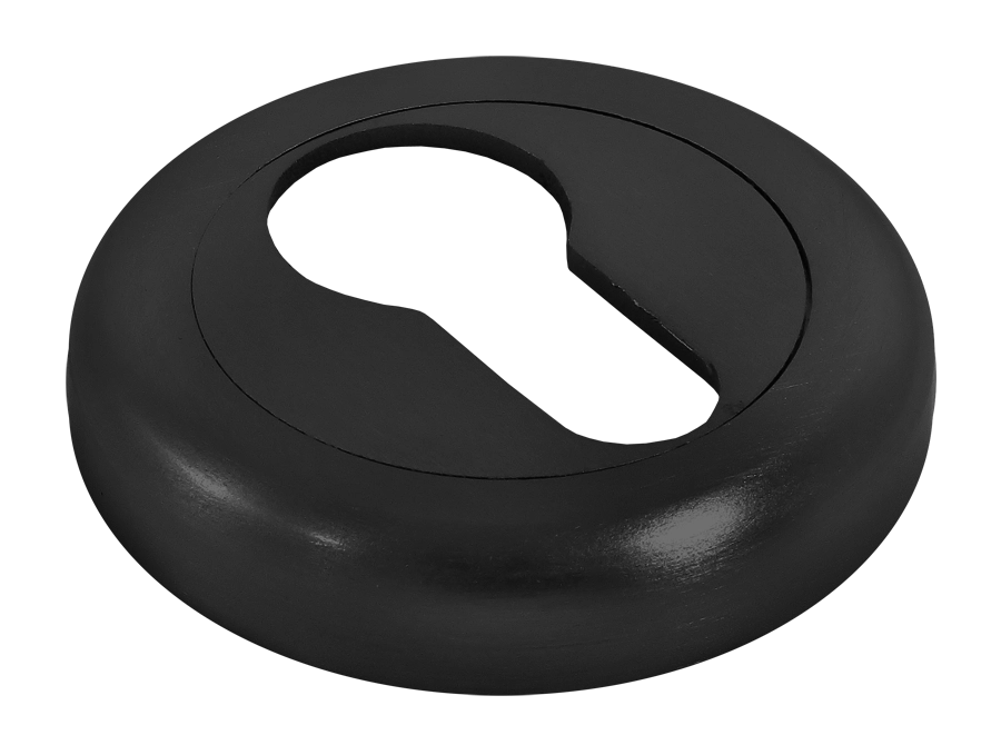 Накладка на ключевой цилиндр LUX-KH-R4 NERO на круглой розетке, цвет - черный фото купить в Улан-Удэ