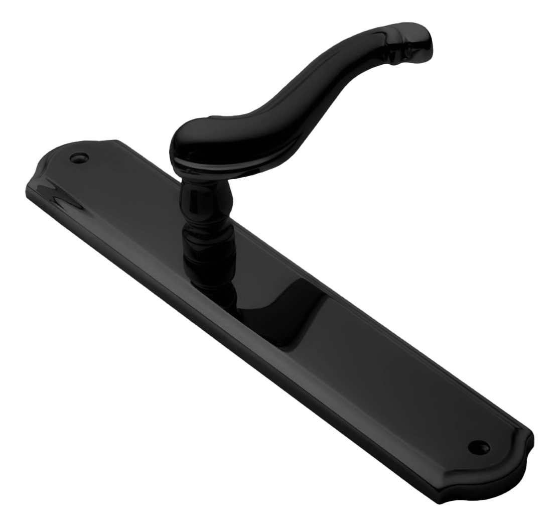 Ручка на планке BAROCCO PL NERO, цвет - черный фото купить Улан-Удэ