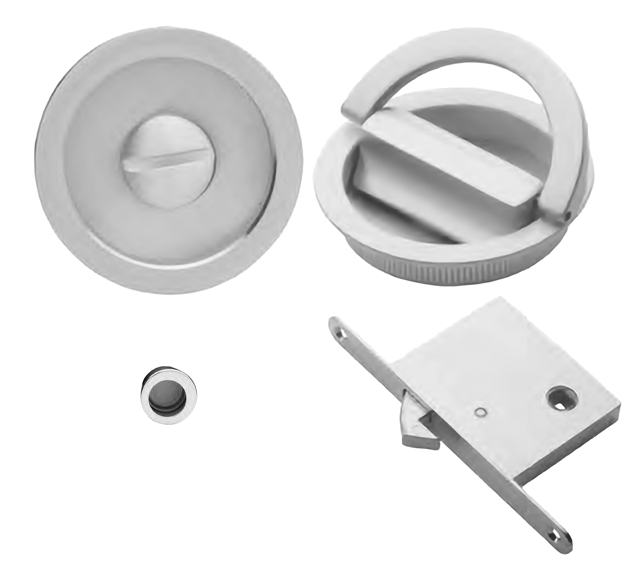 Ручки для раздвижной двери ART.75/B CRO с заверткой WC, пальчиковой ручкой и замком, цвет - хром фото 1 Ручки для раздвижной двери ART.75/B CRO с заверткой WC, пальчиковой ручкой и замком, цвет - хром фото купить Улан-Удэ