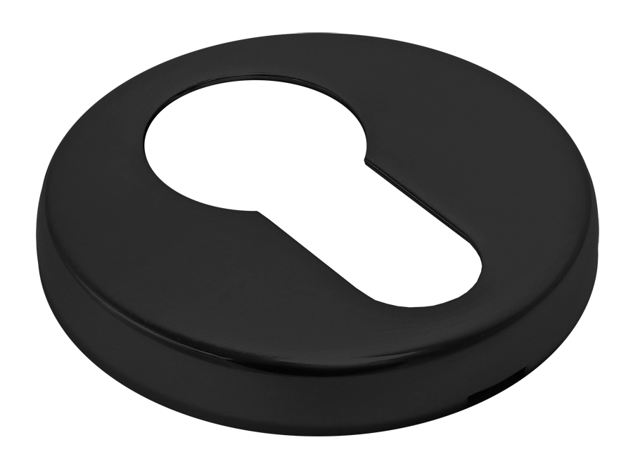 Накладка на ключевой цилиндр LUX-KH-R3-E NERO на круглой розетке, цвет - черный фото купить в Улан-Удэ