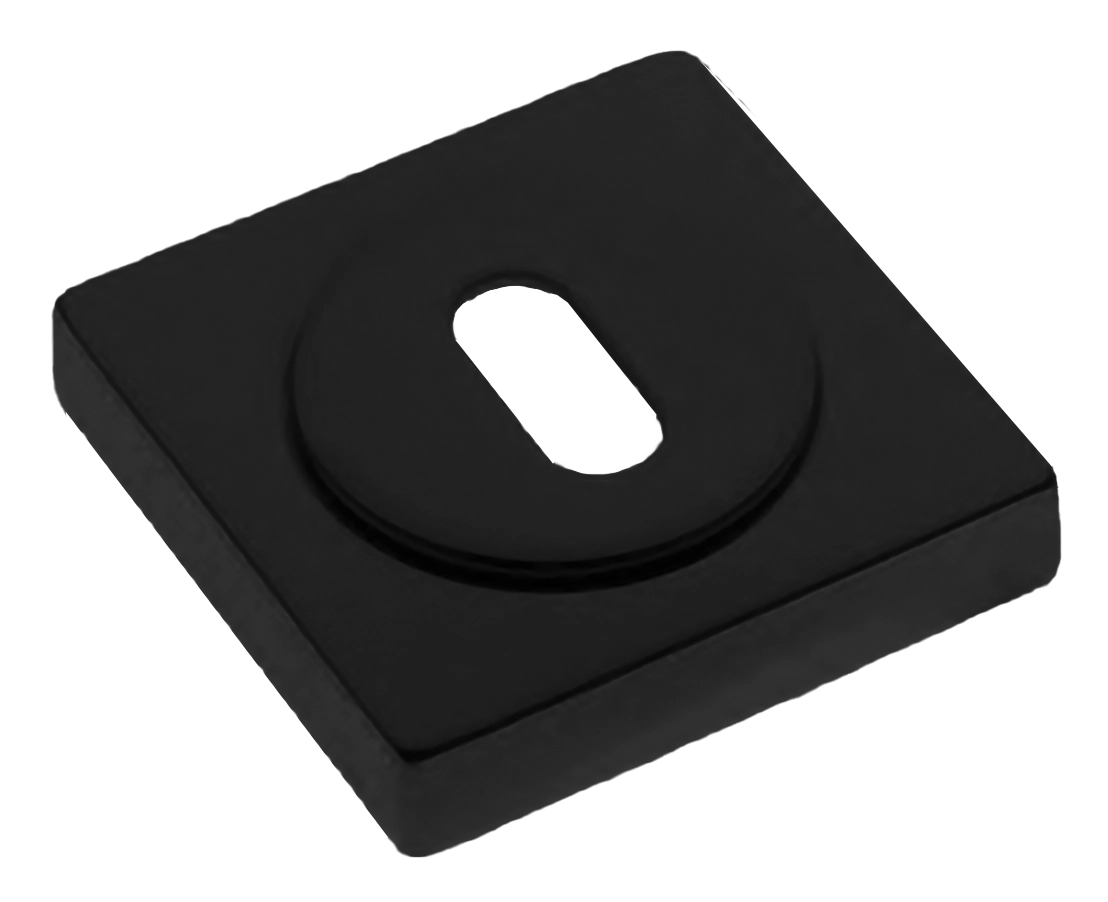 Накладка на ключевой цилиндр LUX-FK-S2 NERO на квадратной розетке под ключ буратино, цвет - черный фото купить Улан-Удэ