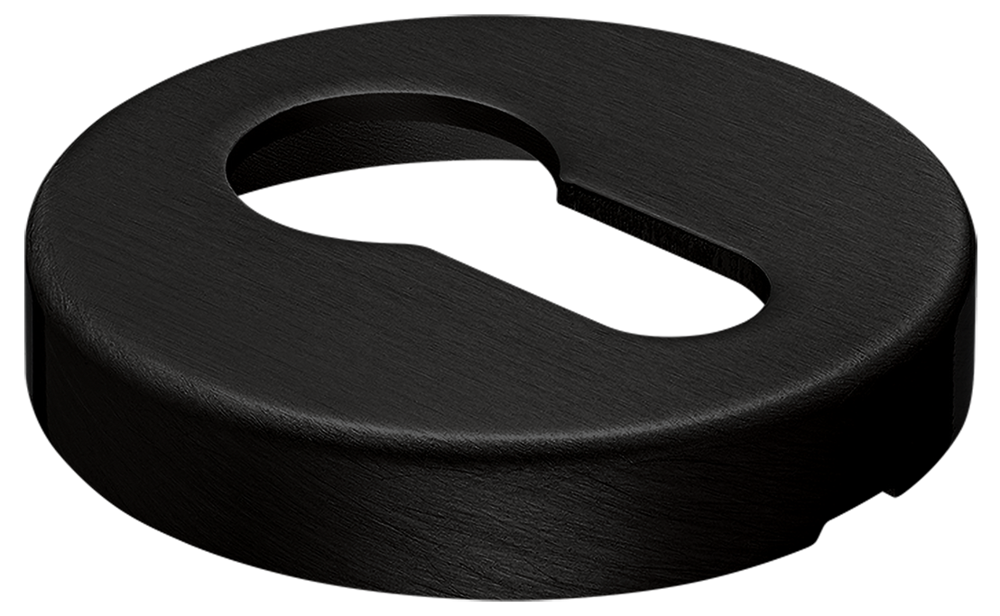 Накладка на ключевой цилиндр LUX-KH-R6 NERO на круглой розетке, цвет - черный фото купить в Улан-Удэ