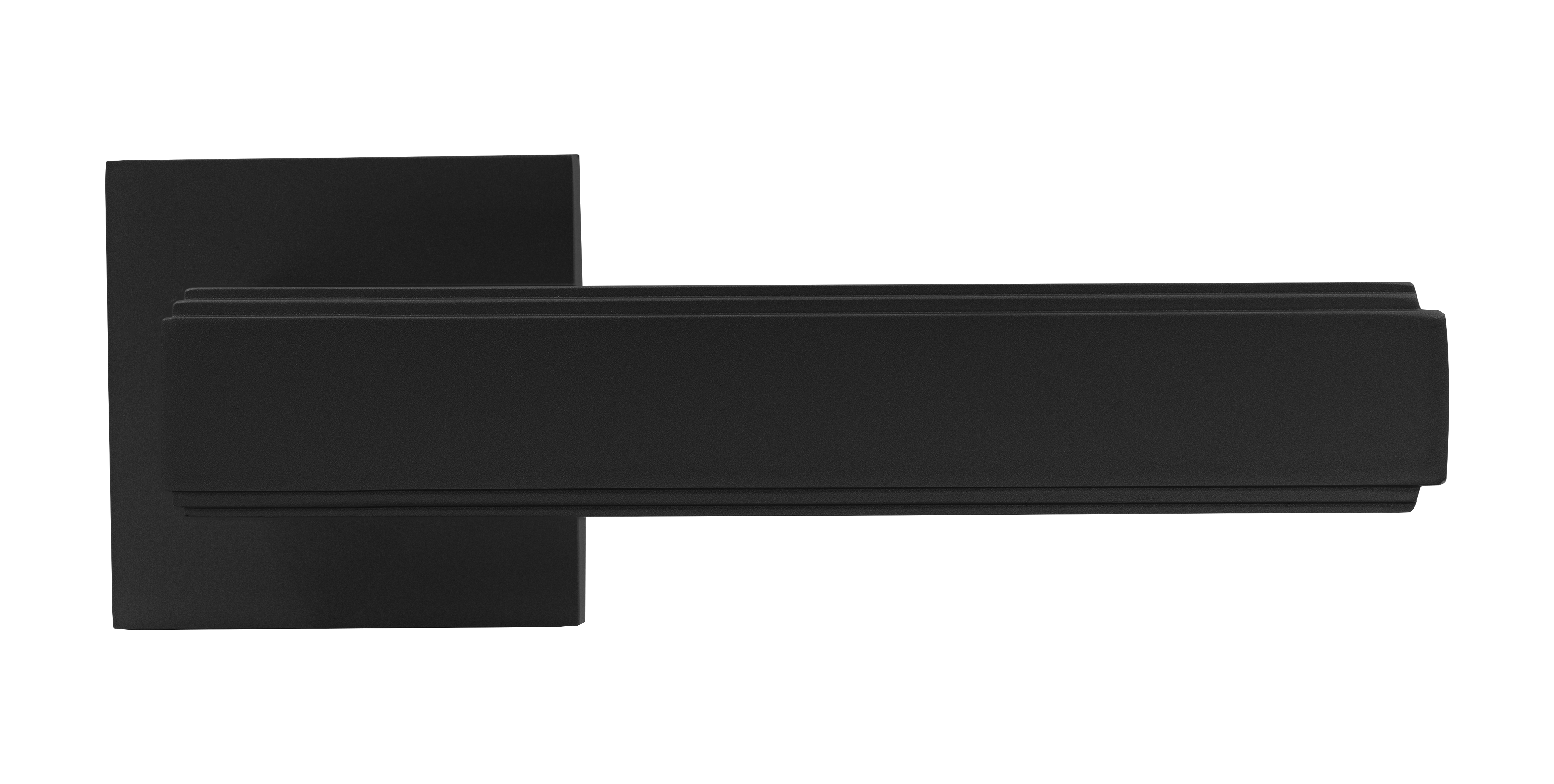 Ручка дверная MH-64-S6 BL STEPS на квадратной розетке 6 мм, цвет черный фото купить в Улан-Удэ