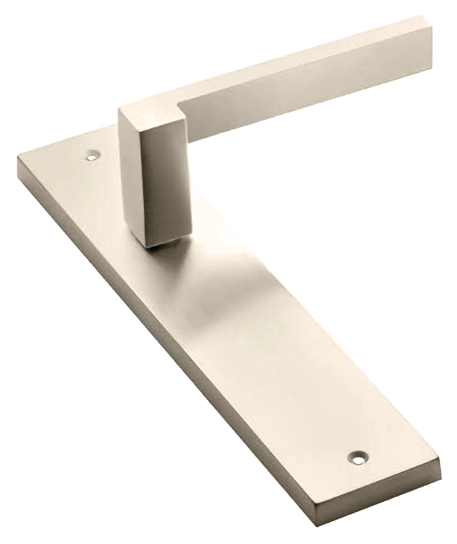 Ручка дверная на планке STONE PL NIS, цвет матовый никель, латунь фото купить в Улан-Удэ