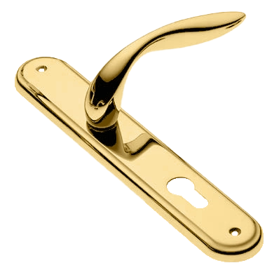 Ручка дверная на планке LEON PL OTL, цвет золото, латунь фото купить в Улан-Удэ