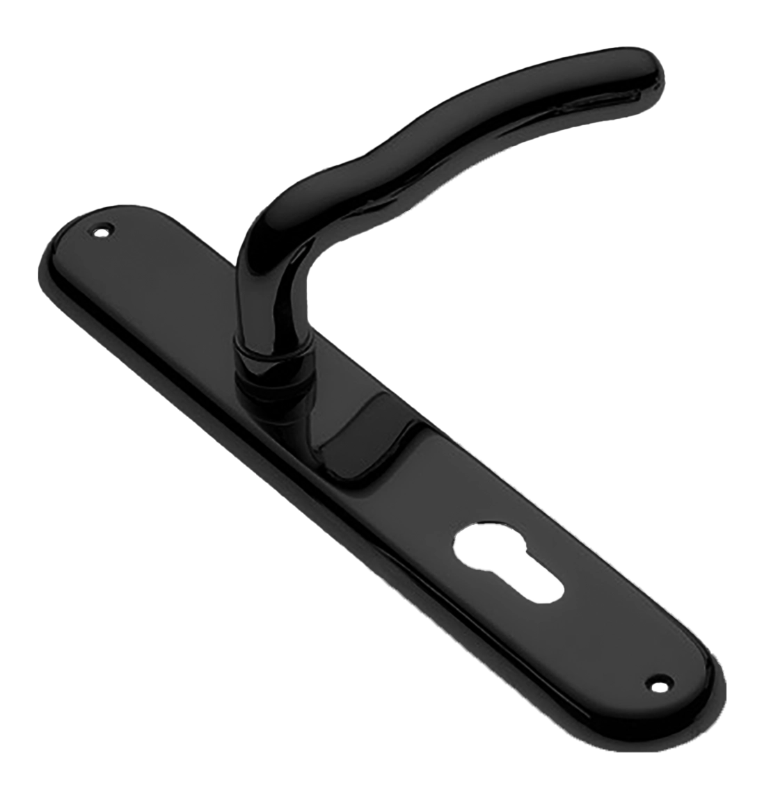 Ручка дверная на планке SNAKE PL NERO, цвет черный, латунь фото купить в Улан-Удэ