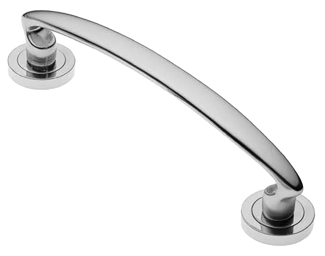 Ручка-скоба дверная FLAMINGO PH CRO на круглой розетке, цвет хром, латунь фото купить в Улан-Удэ