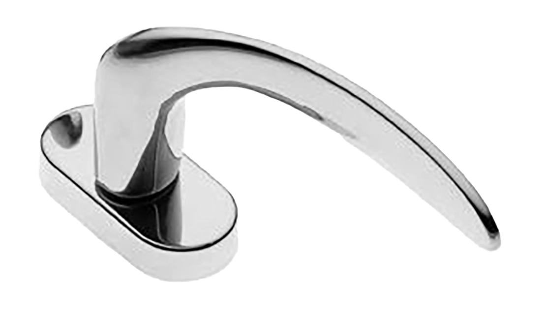 Ручка оконная COBRA W1 CRO на прямоугольной розетке, цвет хром, латунь фото купить в Улан-Удэ