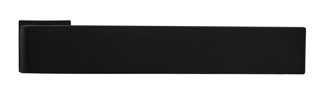 Ручка дверная HORIZONT-SM NERO-ST с невидимой квадратной розеткой, цвет черный soft-touch, ЦАМ фото купить в Улан-Удэ
