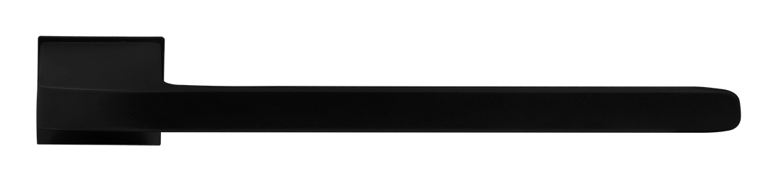 Ручка дверная SPUTNIK-SM NERO-ST с невидимой квадратной розеткой, цвет черный soft-touch, ЦАМ фото купить в Улан-Удэ