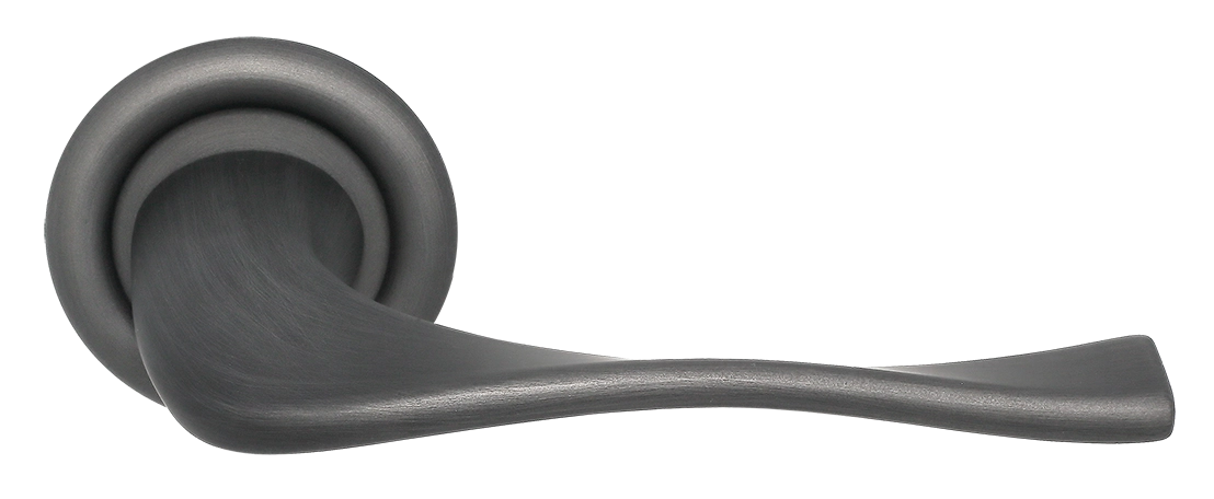 Ручка дверная SKYSCRAPER R7 SST на круглой розетке, цвет Летняя гроза/Summer Storm фото фурнитура Улан-Удэ