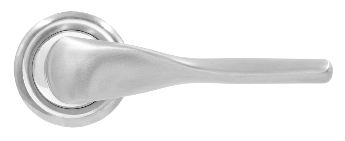 Ручка дверная LVB R7 WF на круглой розетке, цвет Зимняя стужа/Winter Frost фото купить в Улан-Удэ