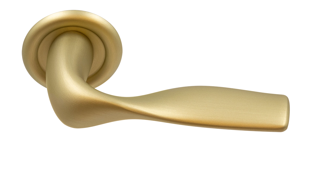 Ручка дверная LVB R7 AH на круглой розетке, цвет Осенний мёд/Autumn Honey фото купить Улан-Удэ