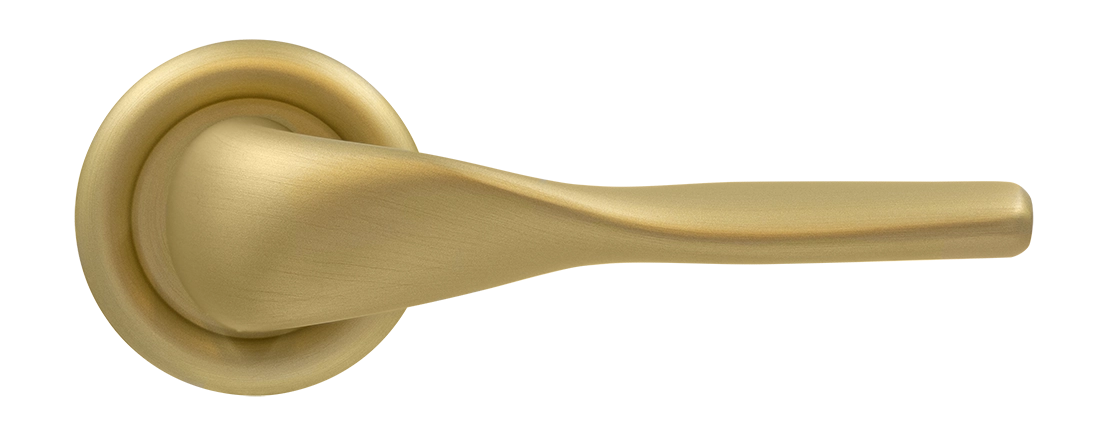 Ручка дверная LVB R7 AH на круглой розетке, цвет Осенний мёд/Autumn Honey фото купить в Улан-Удэ