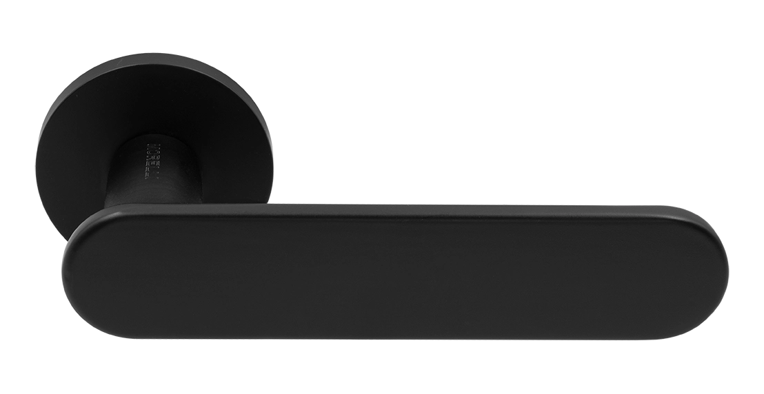 Ручка дверная MH-65-R6 R6 SEMPIONE BL на круглой розетке, цвет черный фото купить Улан-Удэ