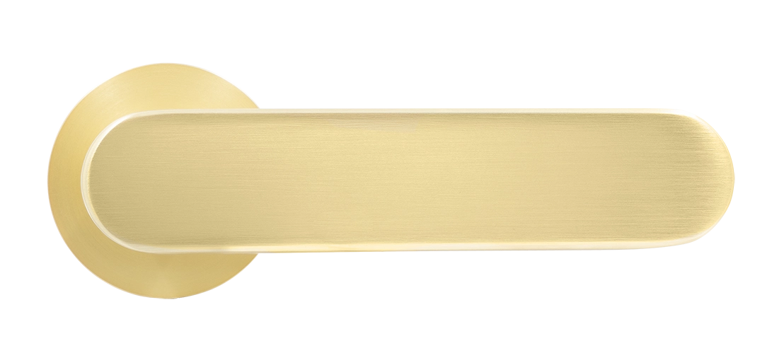 Ручка дверная MH-65-R6 SEMPIONE MSG на круглой розетке, цвет матовое сатинированное золото фото купить в Улан-Удэ