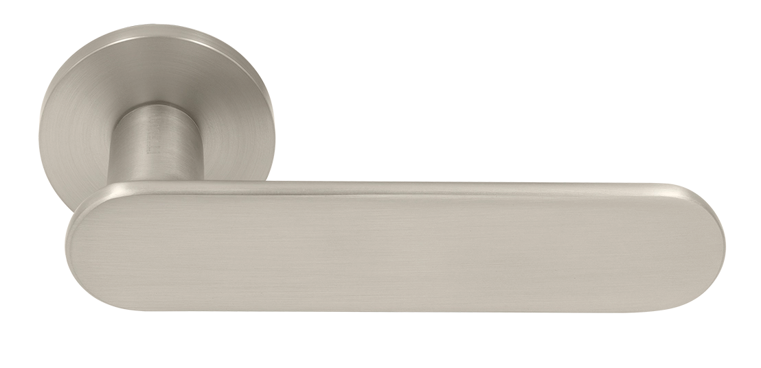 Ручка дверная MH-65-R6 SEMPIONE MSN на круглой розетке, цвет матовый сатинированный никель фото купить Улан-Удэ