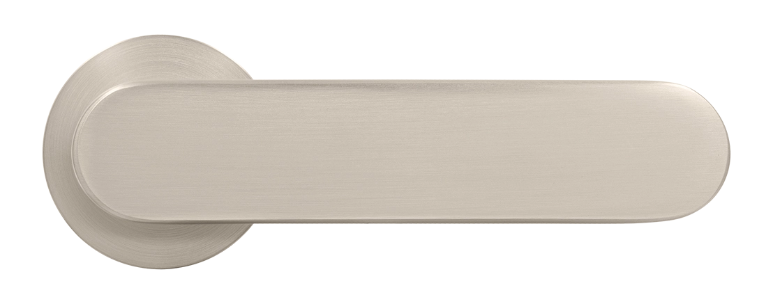 Ручка дверная MH-65-R6 SEMPIONE MSN на круглой розетке, цвет матовый сатинированный никель фото купить в Улан-Удэ