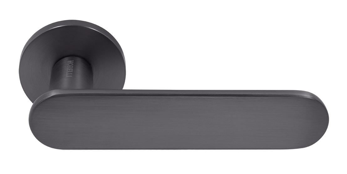 Ручка дверная MH-65-R6 R6 SEMPIONE GR на круглой розетке, цвет графит фото купить Улан-Удэ