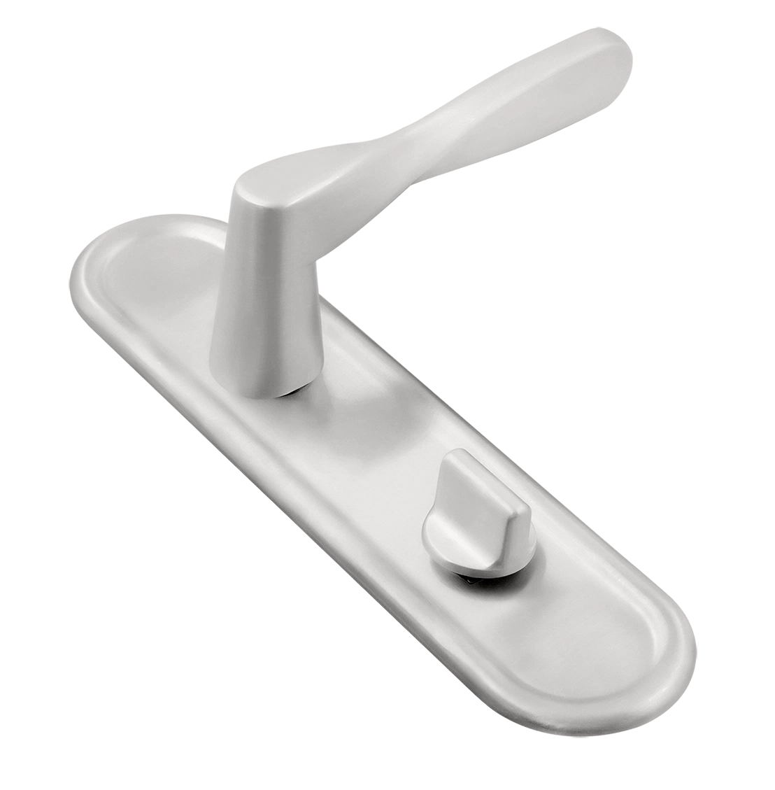 Ручка дверная THE OLYMPICS PLR WC SSW на планке под сантехническую завертку, цвет Стокгольмский снегопад/Stockholm Snowfall фото купить Улан-Удэ