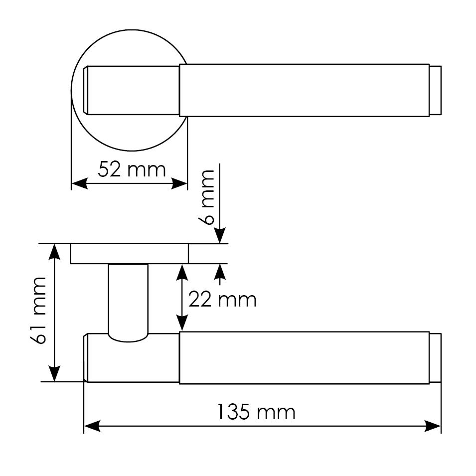 Комплект дверных ручек MH-57-R6T BL + защёлка бесшумная M1895 BL + петли врезные универсальные MSN 100X70X2.5-4BB BL (2шт), цвет черный фото купить в Улан-Удэ