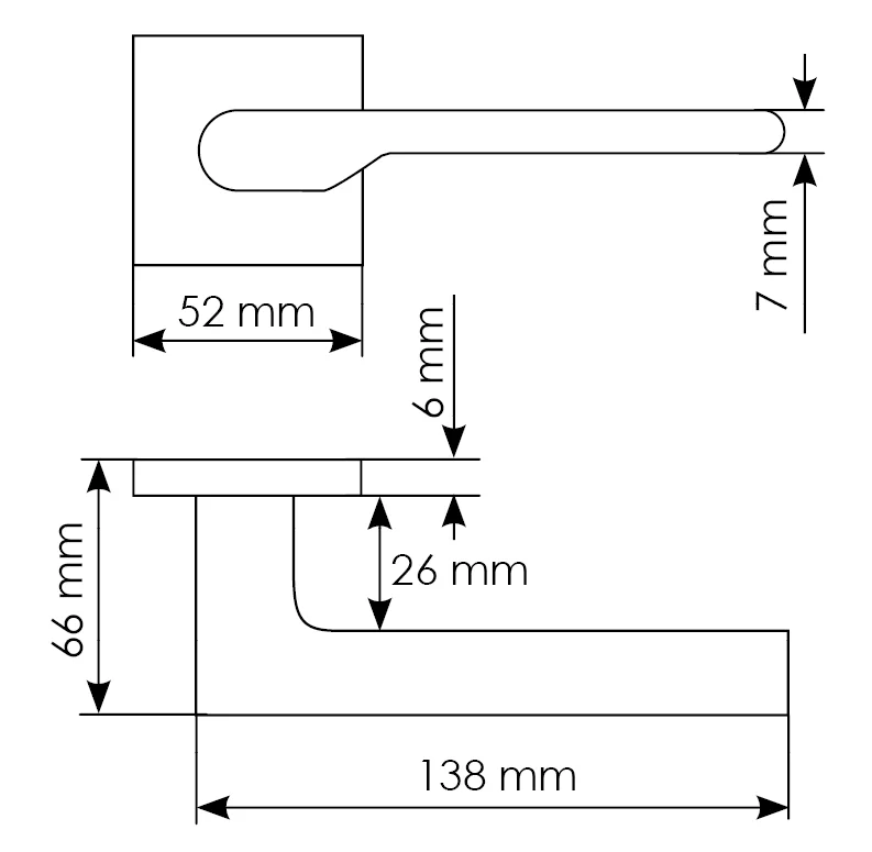 Комплект дверных ручек MH-53-S6 W + защёлка бесшумная M1895 W + петли врезные универсальные MSN 100X70X2.5-4BB W (2шт), цвет белый фото купить в Улан-Удэ