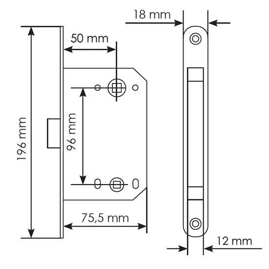 Комплект дверных ручек MH-54-S6 BL с заверткой MH-WC-S6 BL + замок M1895 BL, цвет черный фото дверная фурнитура Улан-Удэ