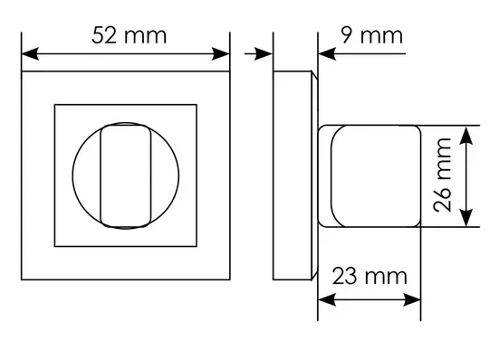 Комплект дверных ручек MH-28 BL-S с заверткой MH-WC-S BL, цвет черный  фотомореллиУлан-Удэ