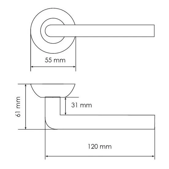 Комплект дверных ручек MH-03 BL с заверткой MH-WC BL + магнитный замок M1895 BL, цвет черный  фотомореллиУлан-Удэ