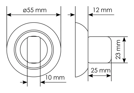 Комплект дверных ручек MH-03 BL с заверткой MH-WC BL + магнитный замок M1895 BL, цвет черный  фото дверная фурнитура Улан-Удэ