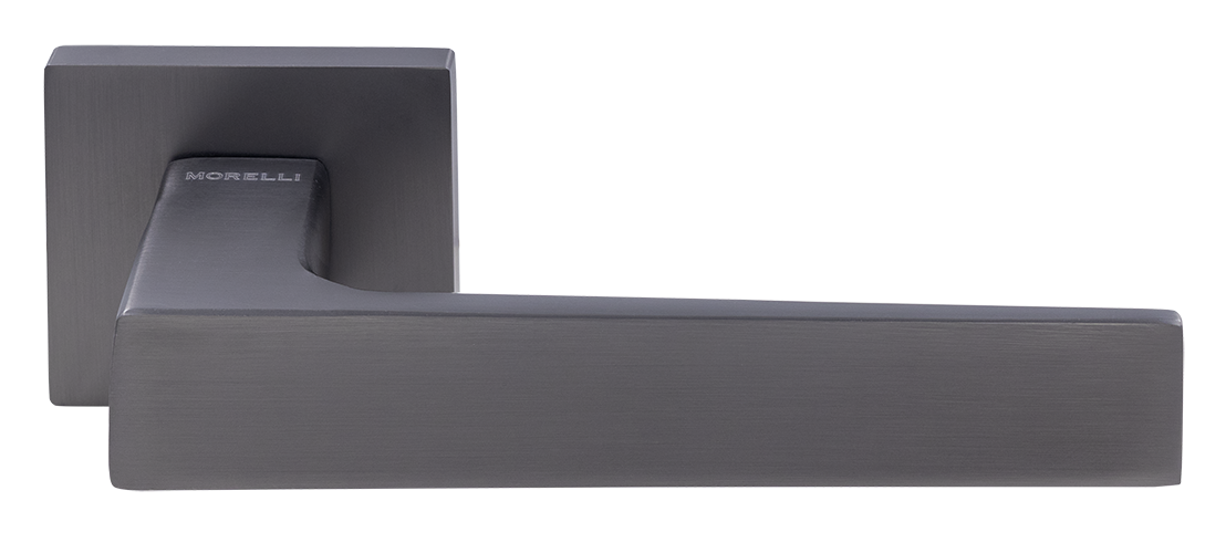 Ручка дверная MIRA  MH-54-S6 GR раздельная на квадратной розетке, цвет графит, ЦАМ фото купить Улан-Удэ