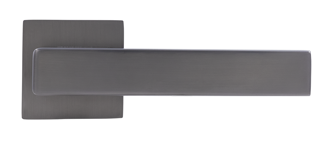 Ручка дверная LOT MH-56-S6 GR раздельная на квадратной розетке 6 мм, цвет графит, ЦАМ фото купить в Улан-Удэ