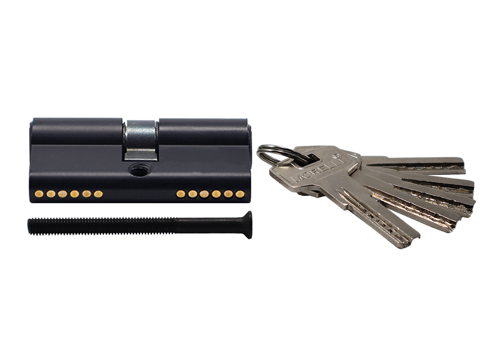 Ключевой цилиндр высокой секретности HS 60C BL (60мм) цвет черный фото купить в Улан-Удэ