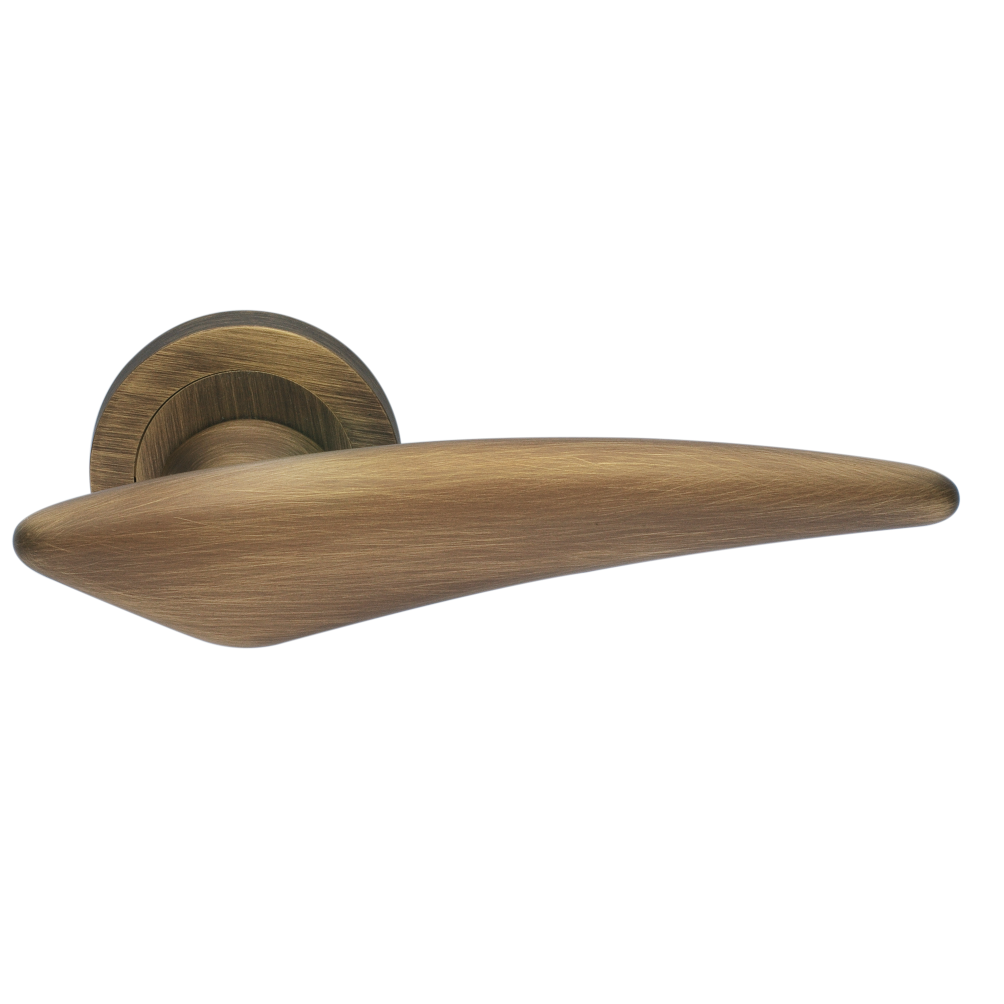 Ручка дверная BOLID R2 BGO раздельная на круглой розетке, цвет матовая бронза, латунь фото купить Улан-Удэ