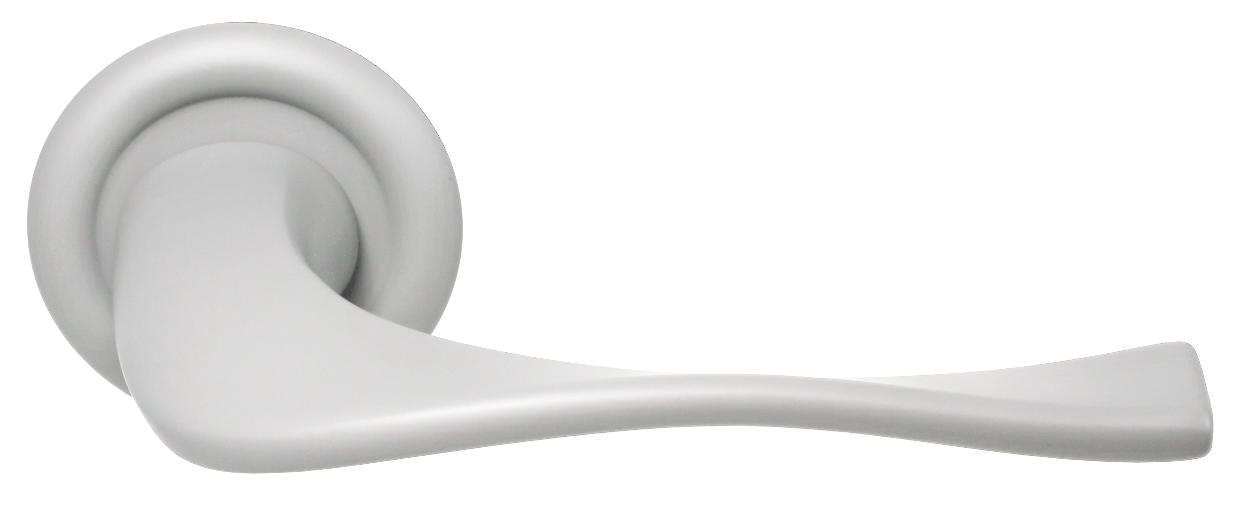 Ручка дверная SKYSCRAPER R7 SSW на круглой розетке, цвет Стокгольмский снегопад/Stockholm Snowfall фото купить Улан-Удэ