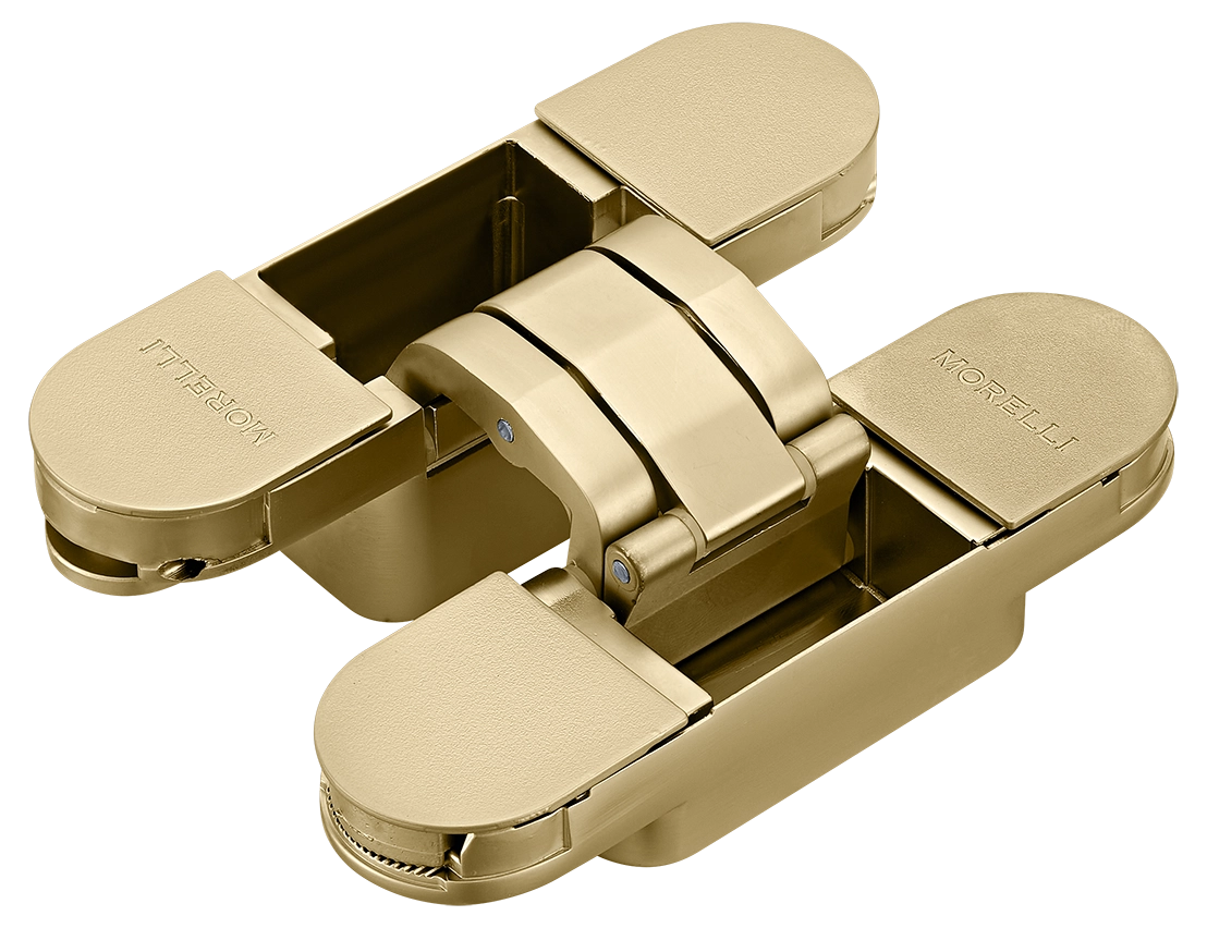 Петля скрытая HH-24 MSG врезная с 3D-регулировкой вес полотна до 40 кг, цвет матовое сатинированное золото фото купить Улан-Удэ