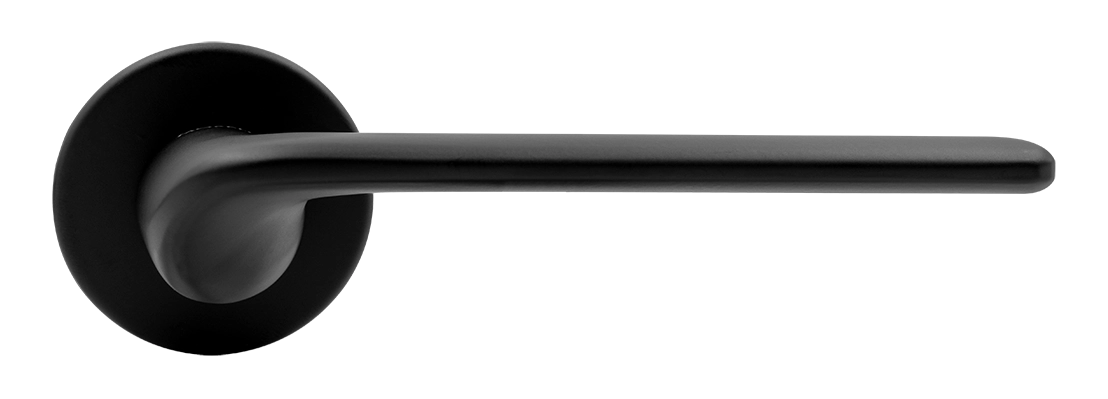 Ручка дверная TOMORROW R5 NERO-ST на круглой розетке, цвет черный soft-touch, ЦАМ фото купить в Улан-Удэ