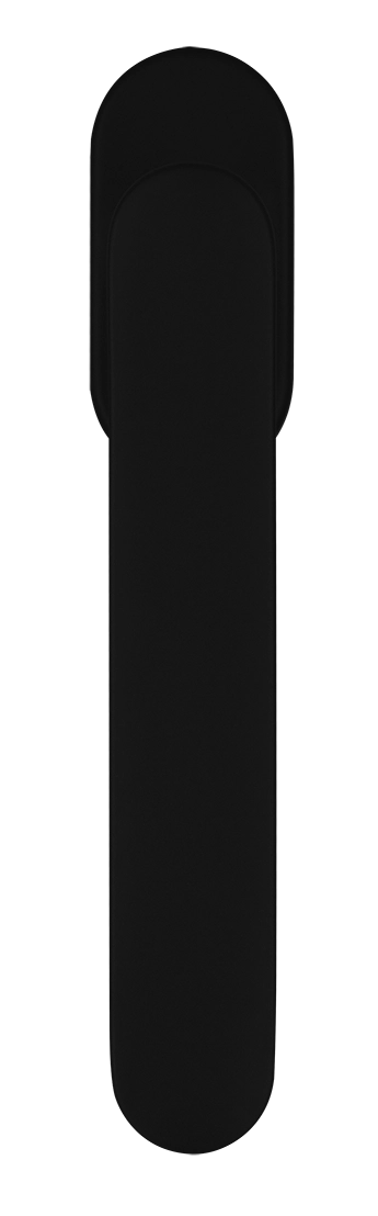 Ручка оконная LE BOAT W1 NERO-ST на прямоугольной розетке, цвет черный soft-touch, латунь фото купить в Улан-Удэ