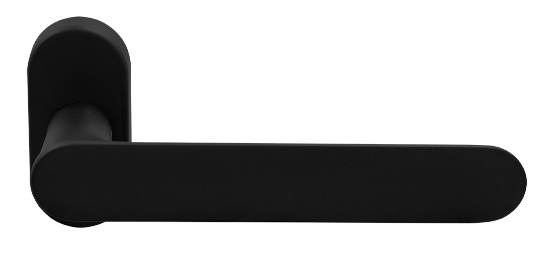 Ручка оконная LE BOAT W1 NERO-ST на прямоугольной розетке, цвет черный soft-touch, латунь фото morelli Улан-Удэ