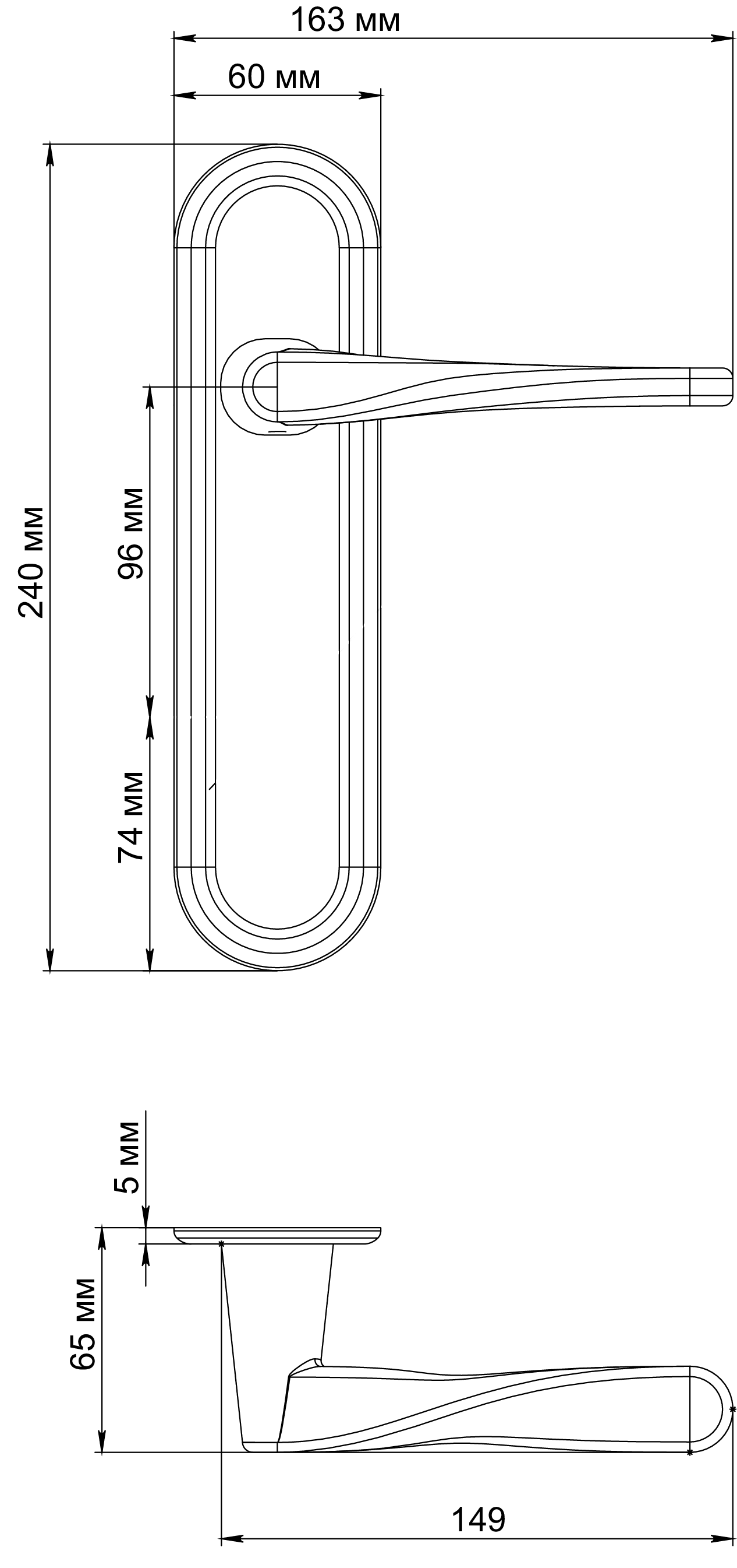 Ручка дверная THE OLYMPICS PLR SMI на планке, цвет Весенняя дымка/Spring Mist фото фурнитура Улан-Удэ