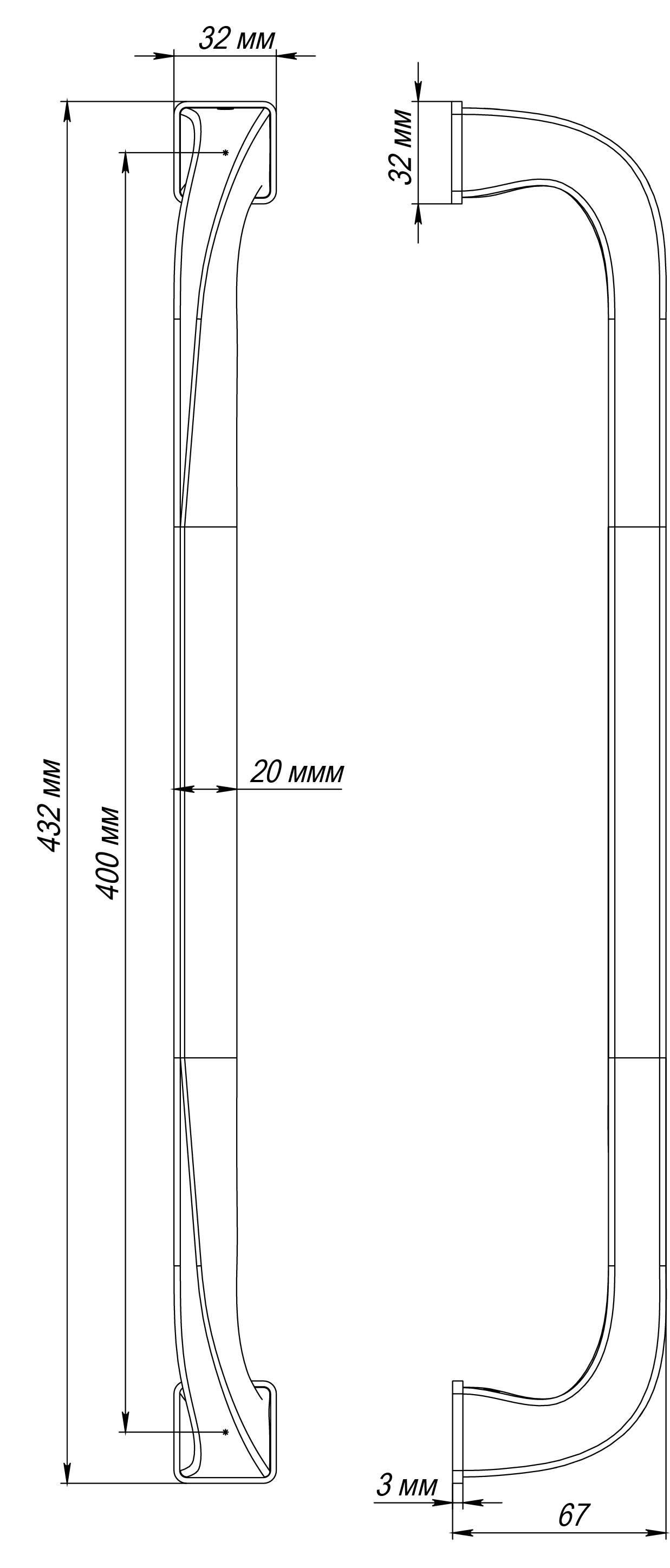 Ручка-скоба WD CONCERT HALL PH SMI, цвет Весенняя дымка/Spring Mist фото купить в Улан-Удэ