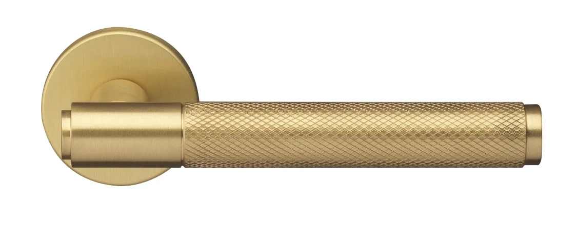 BRIDGE R6 OSA, ручка дверная с усиленной розеткой, цвет -  матовое золото фото купить Улан-Удэ