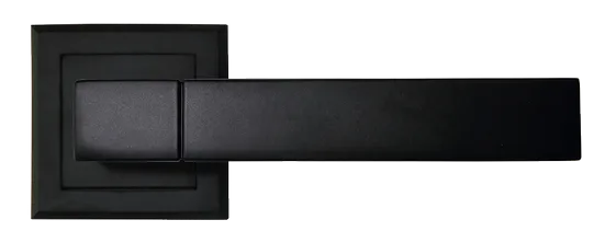 FUKOKU, ручка дверная на квадратной накладке MH-28 BL-S, цвет - черный фото купить в Улан-Удэ