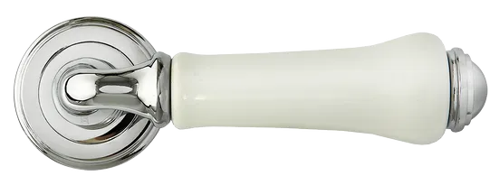 UMBERTO, ручка дверная MH-41-CLASSIC PC/W, цвет- хром/белый фото купить в Улан-Удэ