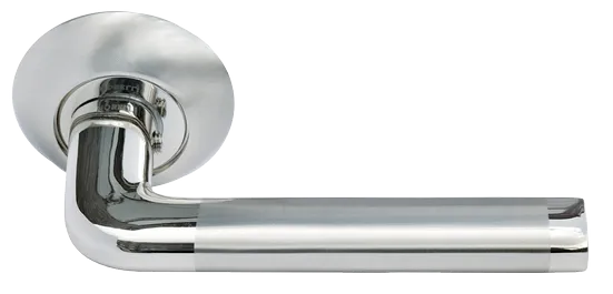 КОЛОННА, ручка дверная MH-03 SN/CP, цвет - бел. никель/хром фото купить Улан-Удэ