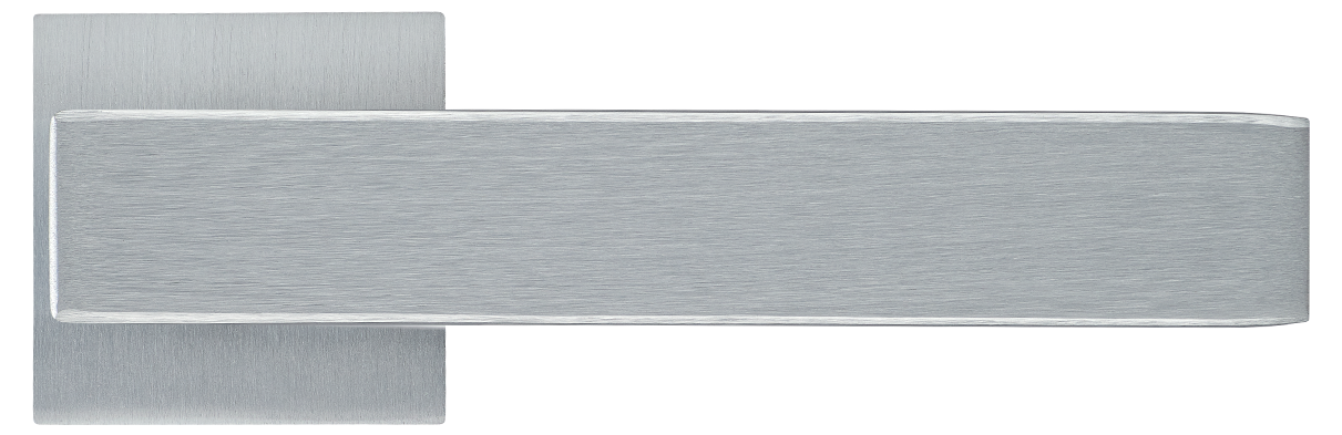 LOT ручка дверная  на квадратной розетке 6 мм, MH-56-S6 SSC, цвет - супер матовый хром фото купить в Улан-Удэ