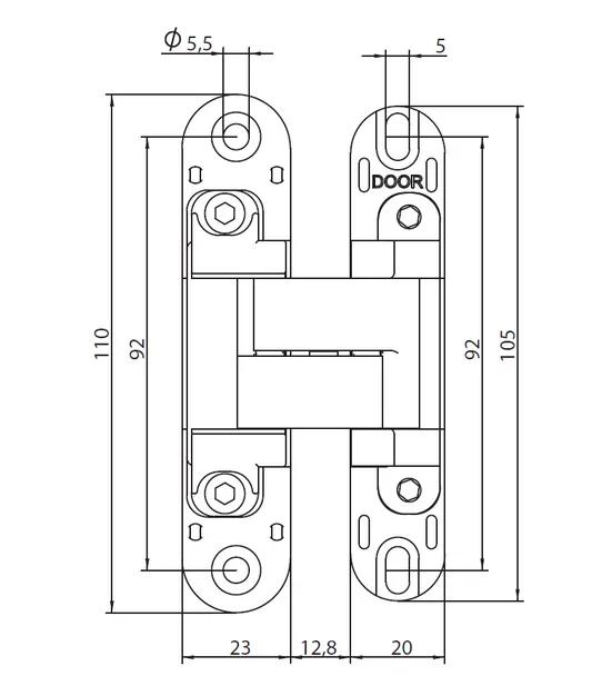 HH-19 B, скрытая петля, цвет - черный фото купить в Улан-Удэ