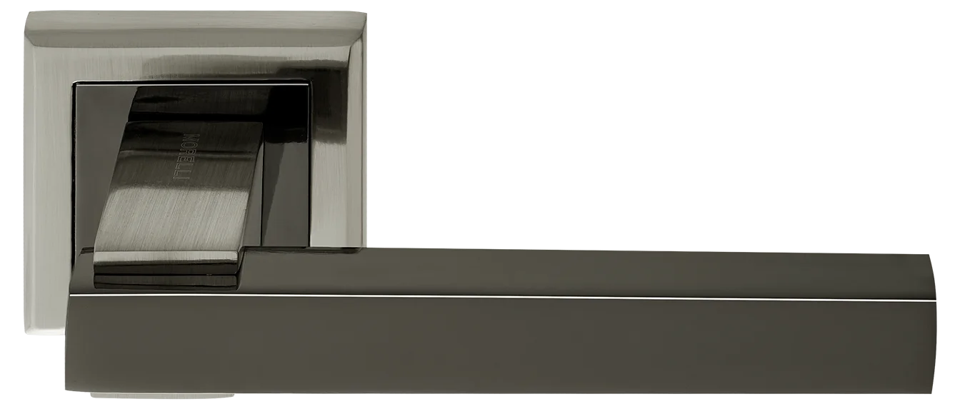 PIQUADRO, ручка дверная MH-37 SN/BN-S, на квадратной накладке, цвет - бел. никель/черн. никель фото купить Улан-Удэ